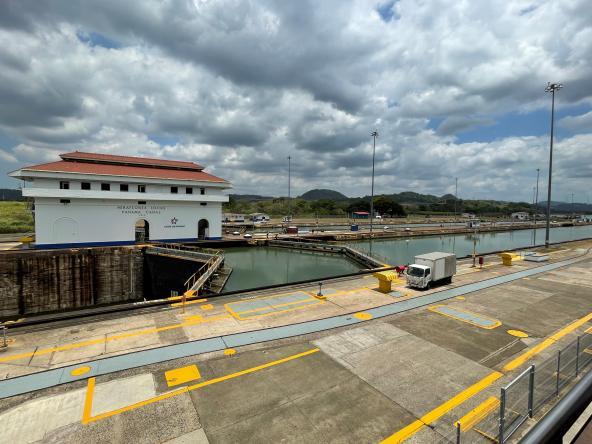 Miraflores Schleuse Panama Panamakanal Rundreisen Bausteine Mittelamerika