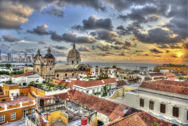 Kolumbien Cartagena Sonnenuntergang Südamerika Amerika Plus Reisen
